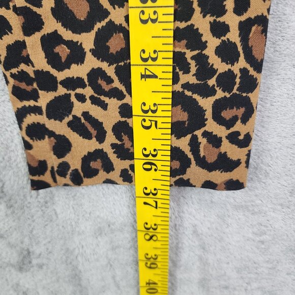 Womens Brown Time And Tru Leopard Animal Print Leggings Pants Size 6 - Picture 11 of 12